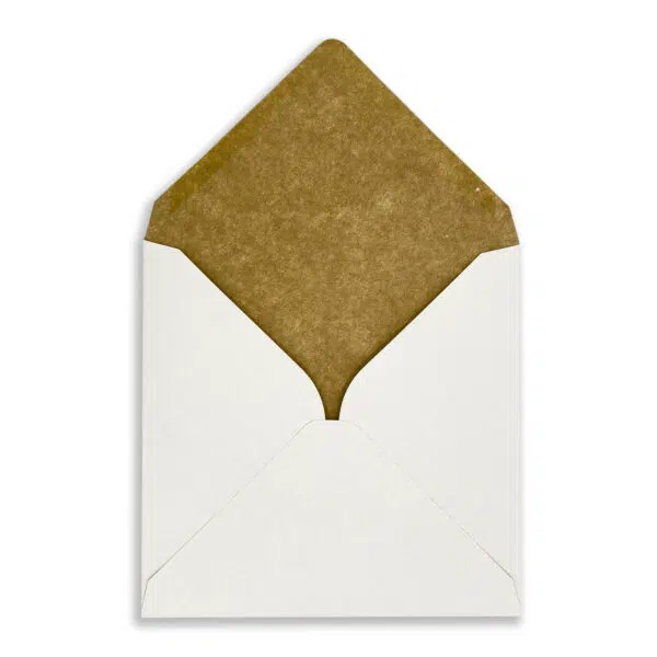 155SQ_dualope_white_fleck_flap_open 130mm SQ Dualope Envelopes - White/Fleck