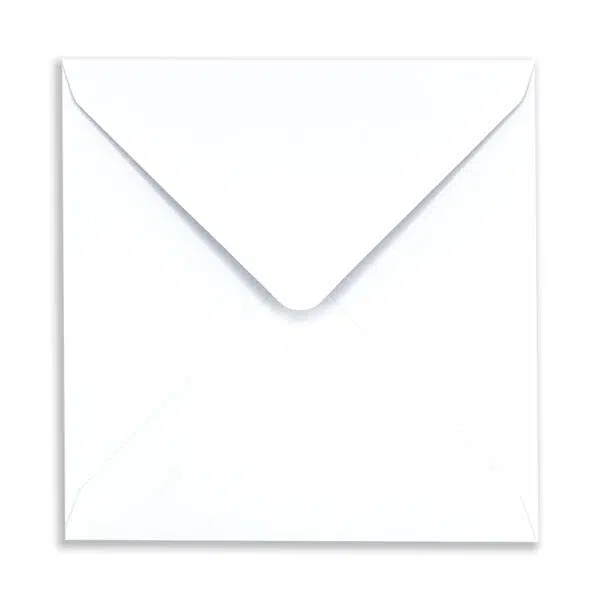 70mmSQWhiteEnvelope_Front 155mm SQ White Recycled Envelopes