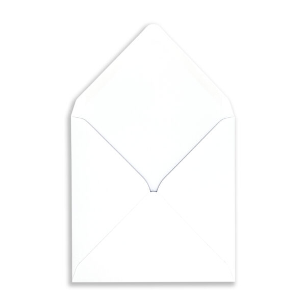 155mm SQ White Envelopes (120gsm) Open Flap