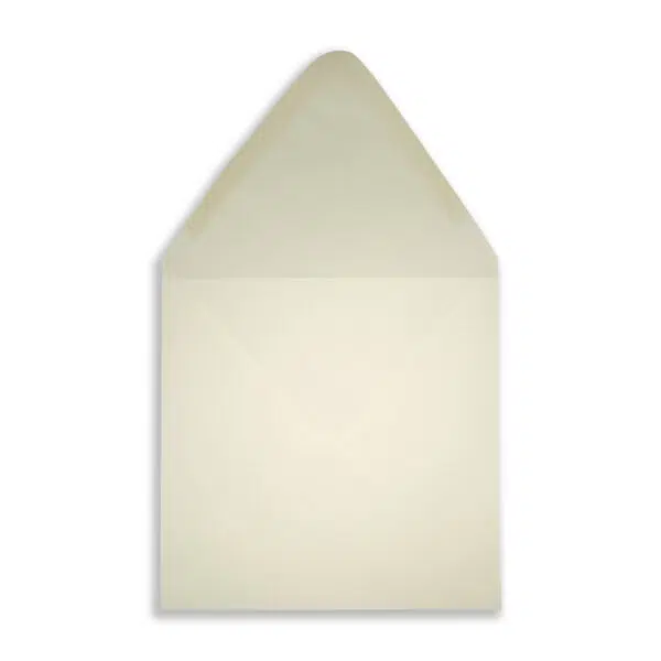 201mm SQ Kensington Cream Envelopes Flap Open