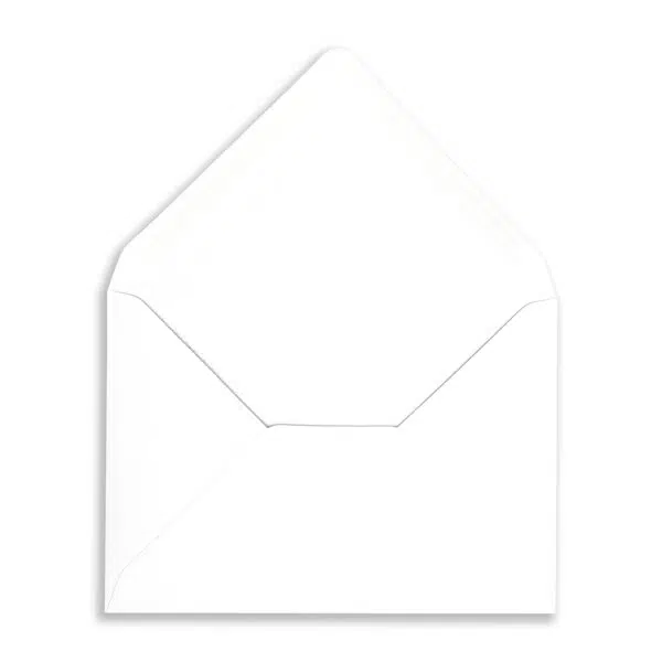 125mm x 175mm White Envelopes (120gsm) Open Flap