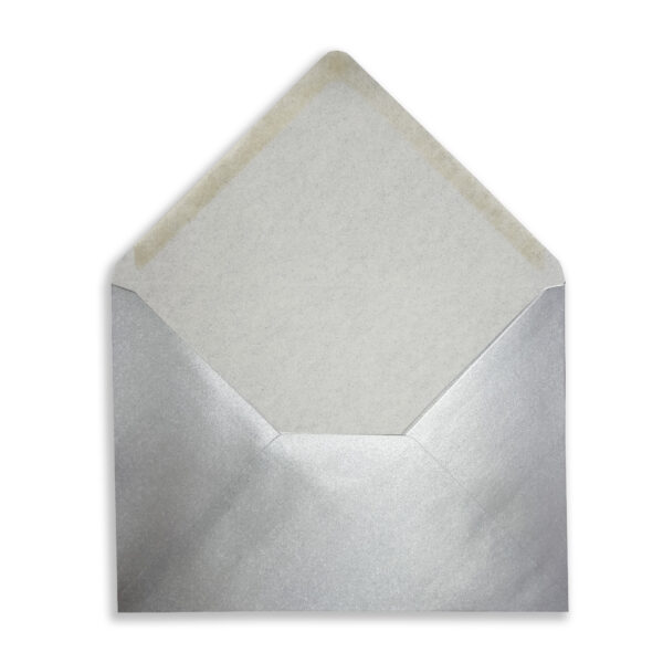 C5 Metallic Silver Envelopes Open Flap