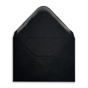 C6 Black Envelopes Open Flap