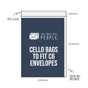 Cello Bags to Fit C6 Envelopes (Peel & Seal) 4 Cello Bags to Fit C6 Envelopes