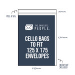 Ultimate Cello Bag Finder 6 Cello Bags to Fit 125 x 175 Envelopes (Peel & Seal)