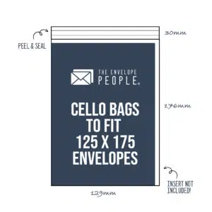 Cello Bags to Fit 125 x 175 Envelopes (Peel & Seal) 1 Cello Bags to Fit 125 x 175 Envelopes