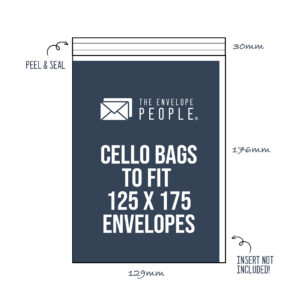 Cello Bags to Fit 125 x 175 Envelopes (Peel & Seal) 1 Cello Bags to Fit 125 x 175 Envelopes