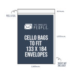 Ultimate Cello Bag Finder 5 Cello Bags to Fit 133 x 184 Envelopes (Peel & Seal)