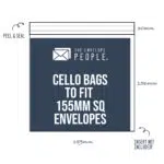 Ultimate Cello Bag Finder 4 Cello Bags to Fit 155mm SQ Envelopes (Peel & Seal)