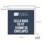 Ultimate Cello Bag Finder 7 Cello Bags to Fit 155mm SQ Envelopes (Peel & Seal)