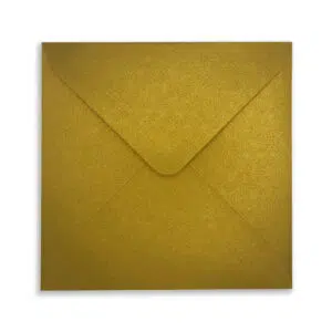 130mm Square Pearlescent Empire Gold Envelopes (100gsm) 4 130mm Square Pearlescent Empire Gold Envelopes