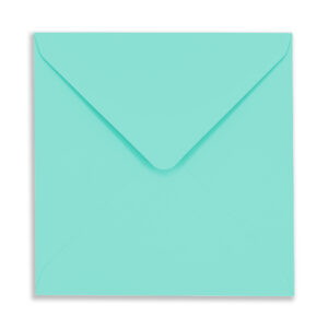 155mm Square Aqua Envelopes