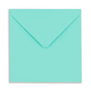 155mm Square Aqua Envelopes