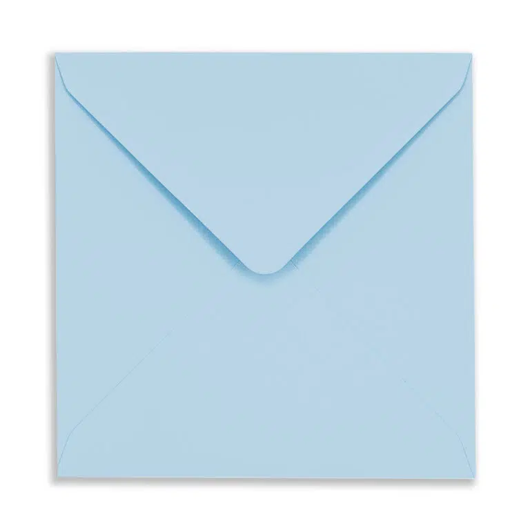 155mm Square Baby Blue Envelopes
