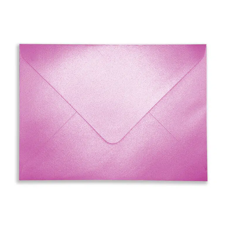 133mm x 184mm Pearlescent Bright Pink Envelopes