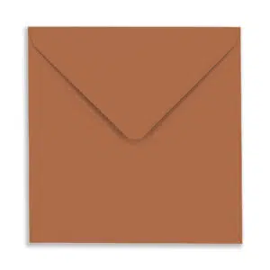 155mm Square Burnt Orange Envelopes (100gsm) 2 155mm Square Burnt Orange Envelopes