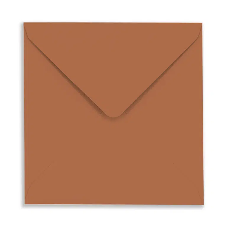155mm Square Burnt Orange Envelopes