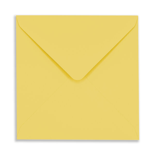 155mm Square Canary Yellow Envelopes