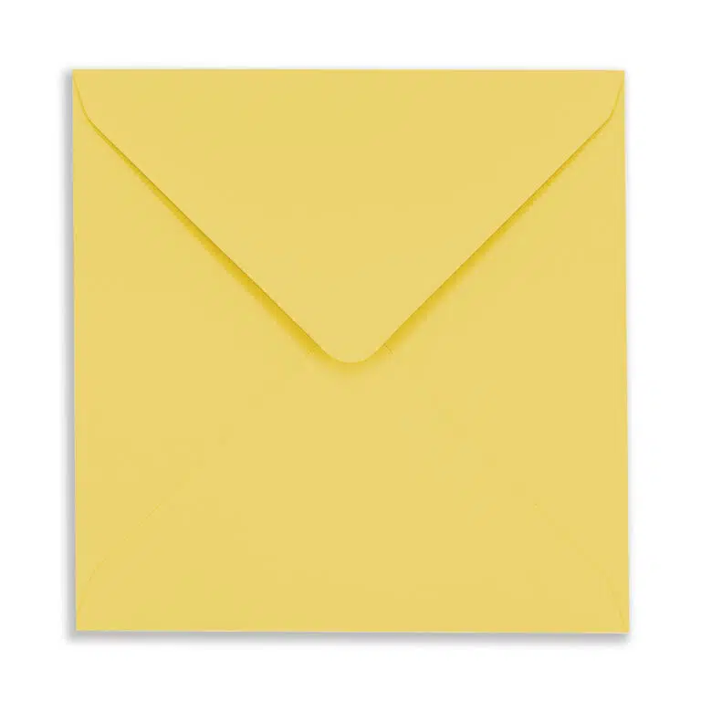 155mm Square Canary Yellow Envelopes