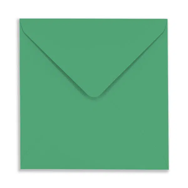Christmas_green_SQ_Envelope_Flap 155mm Square Christmas Green Envelopes