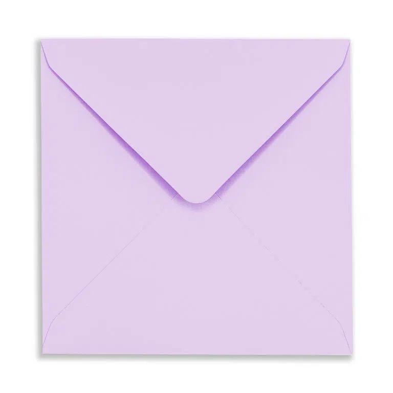 155mm Square Lavender Envelopes
