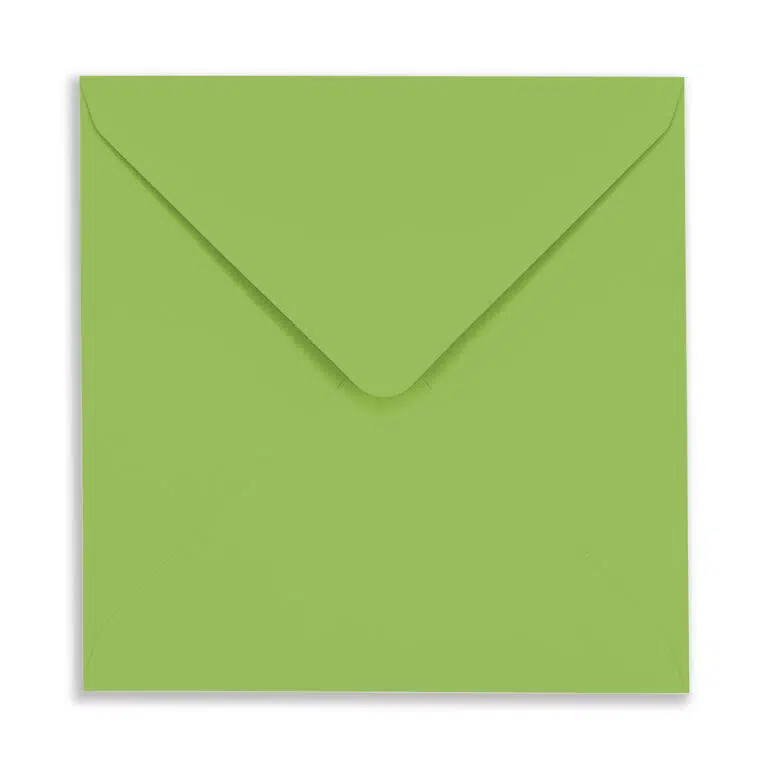 155mm Square Lime Green Envelopes