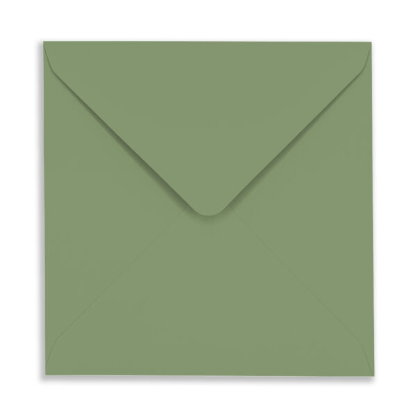 155mm Square Olive Envelopes