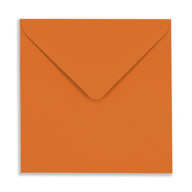 155mm Square Orange Envelopes