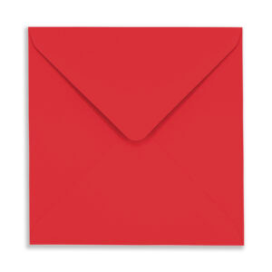 130mm Square Poppy Red Envelopes (100gsm) 12 155mm Square Poppy Red Envelopes