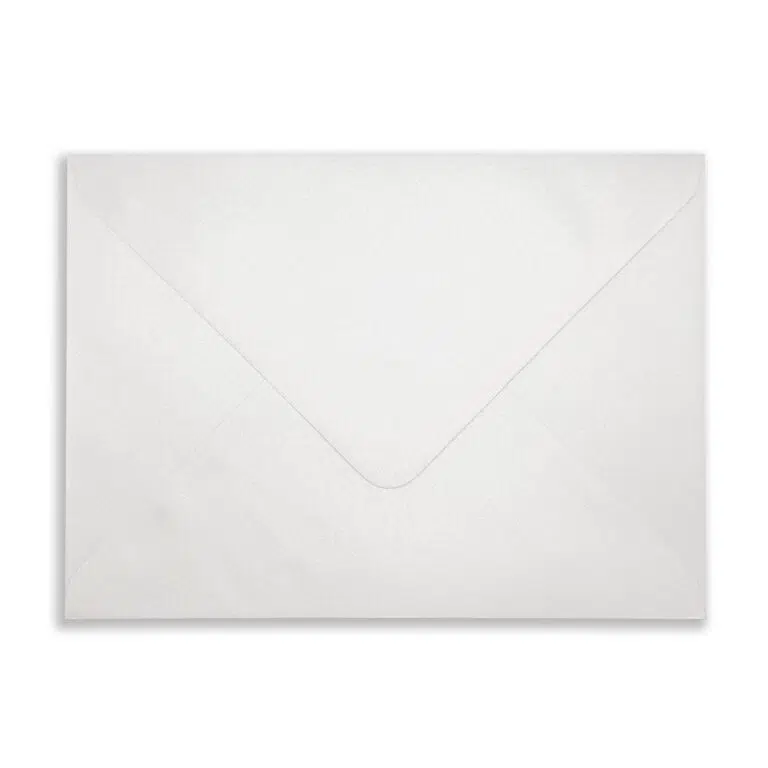 133mm x 184mm Pearlescent Snow White Envelopes