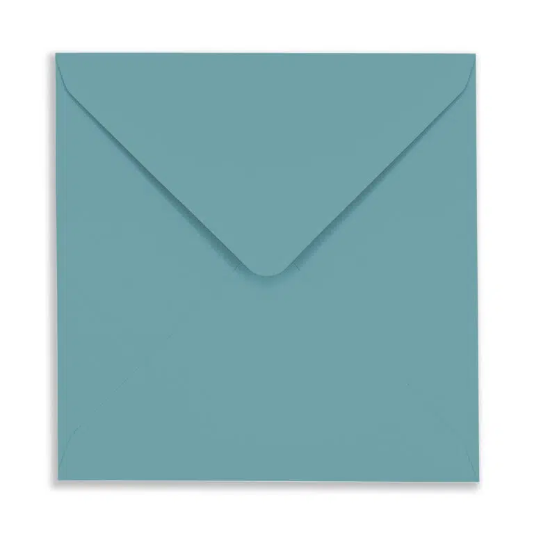 155mm Square Teal Envelopes