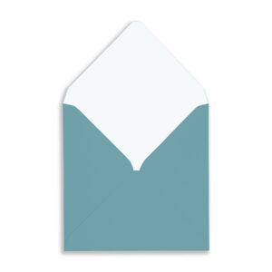 Teal Square Envelope OpenFlap