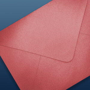 Cherry Red Pearlescent Envelopes