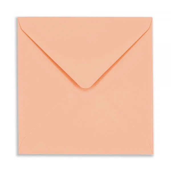 square-Peach-Rose_Envelope_Flap 164mm Square Peach Rose Envelopes