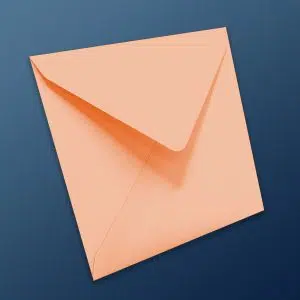 164mm Square Peach Rose Envelopes (100gsm) - View 4
