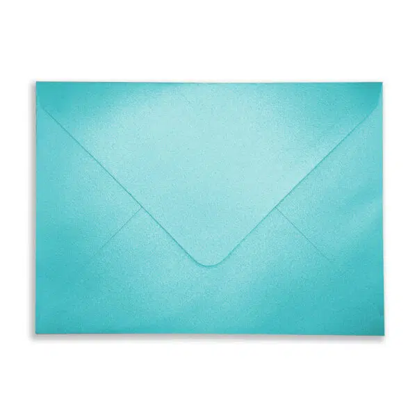 turquoise_Rec_Envelope_Flap 133mm x 184mm Pearlescent Turquoise Envelopes