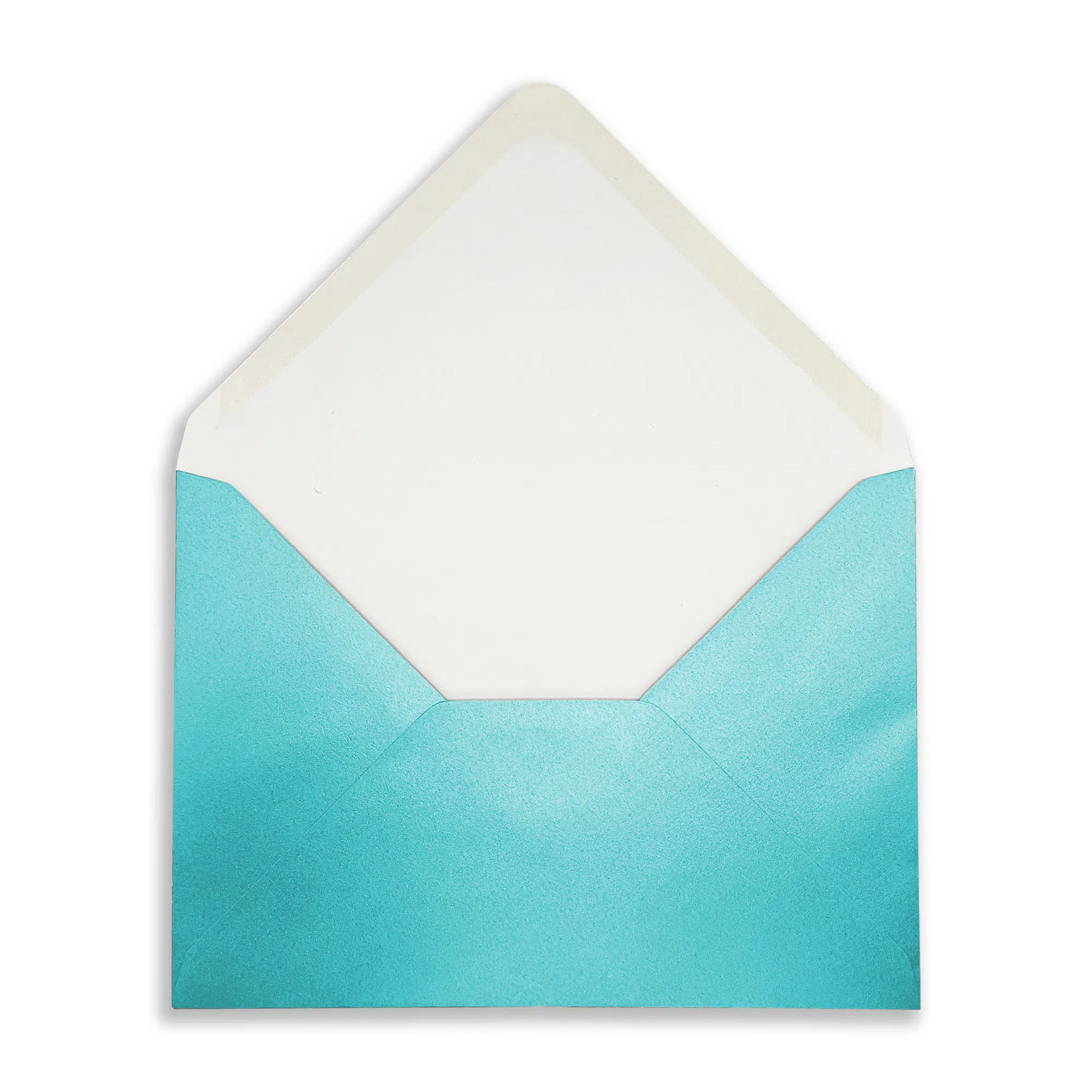 C6 Pearlescent Turquoise Envelopes (100gsm) 2 turquoise_Rec_Envelope_Open_Flap