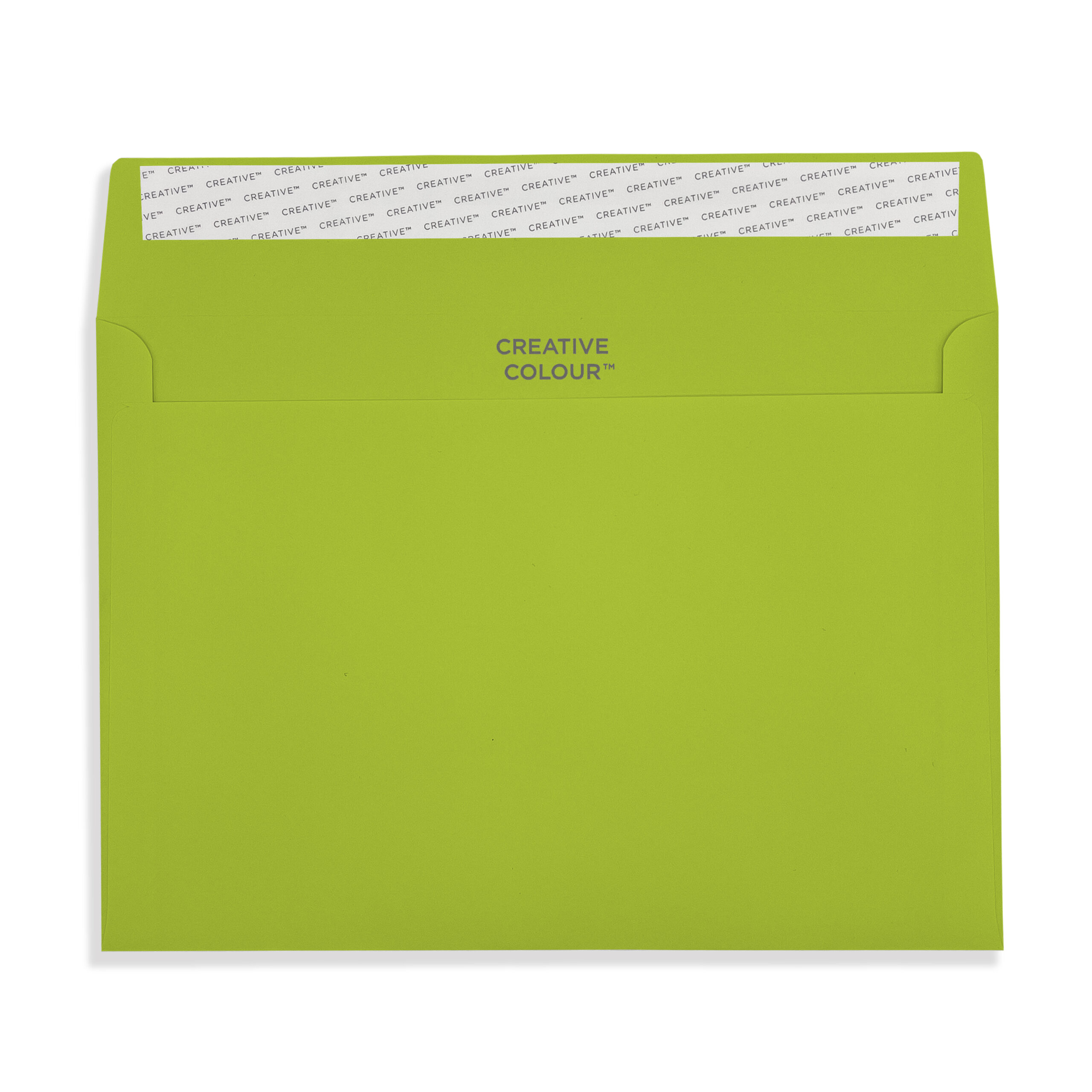 Acid Green Peel and Seal Wallet Envelopes 120gsm Flap Open