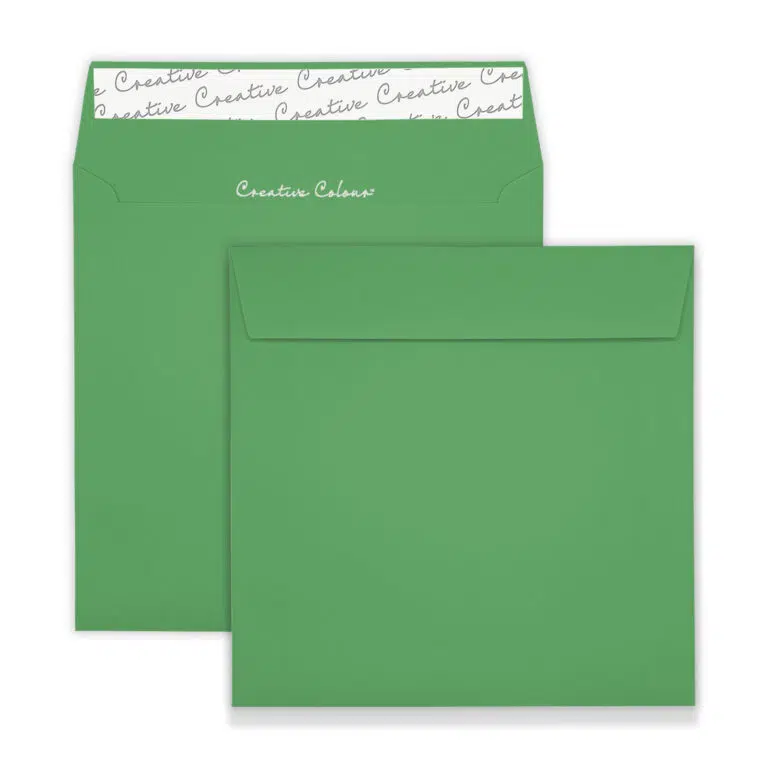 160mm Square Avocado Green Peel & Seal Wallet Envelopes