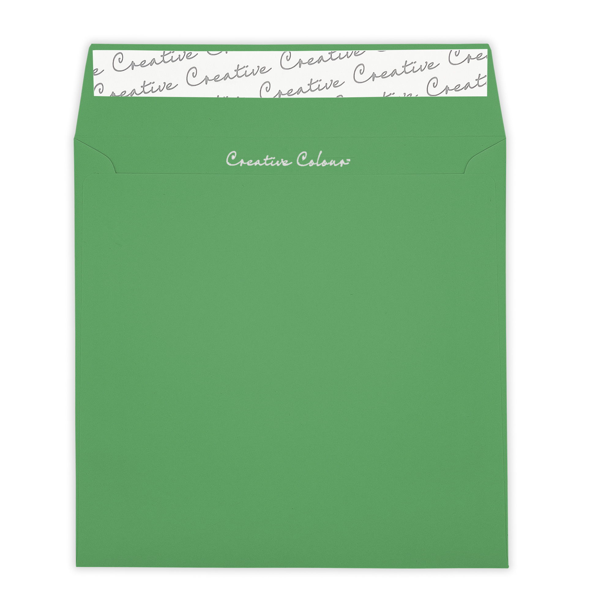 Avacado Green Square Peel and Seal Wallet Envelopes 120gsm Flap Open