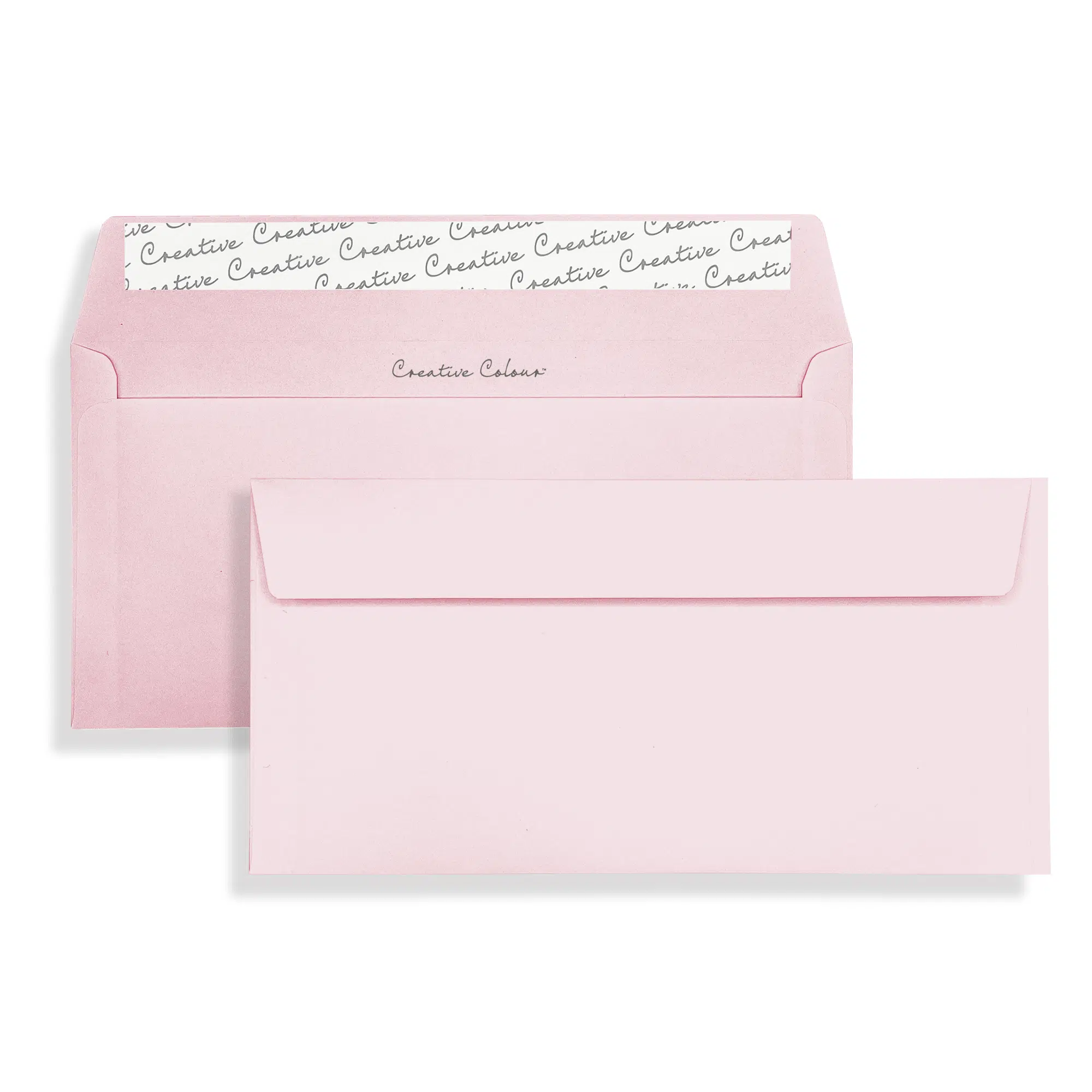 DL+ Baby Pink Peel & Seal Wallet Envelopes (120gsm) 1 Baby Pink DL Peel and Seal Wallet Envelopes 120gsm