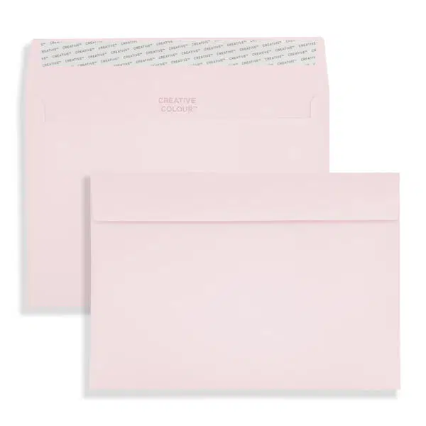 Baby Pink Peel and Seal Wallet Envelopes 120gsm C5 Baby Pink Peel & Seal Wallet Envelopes