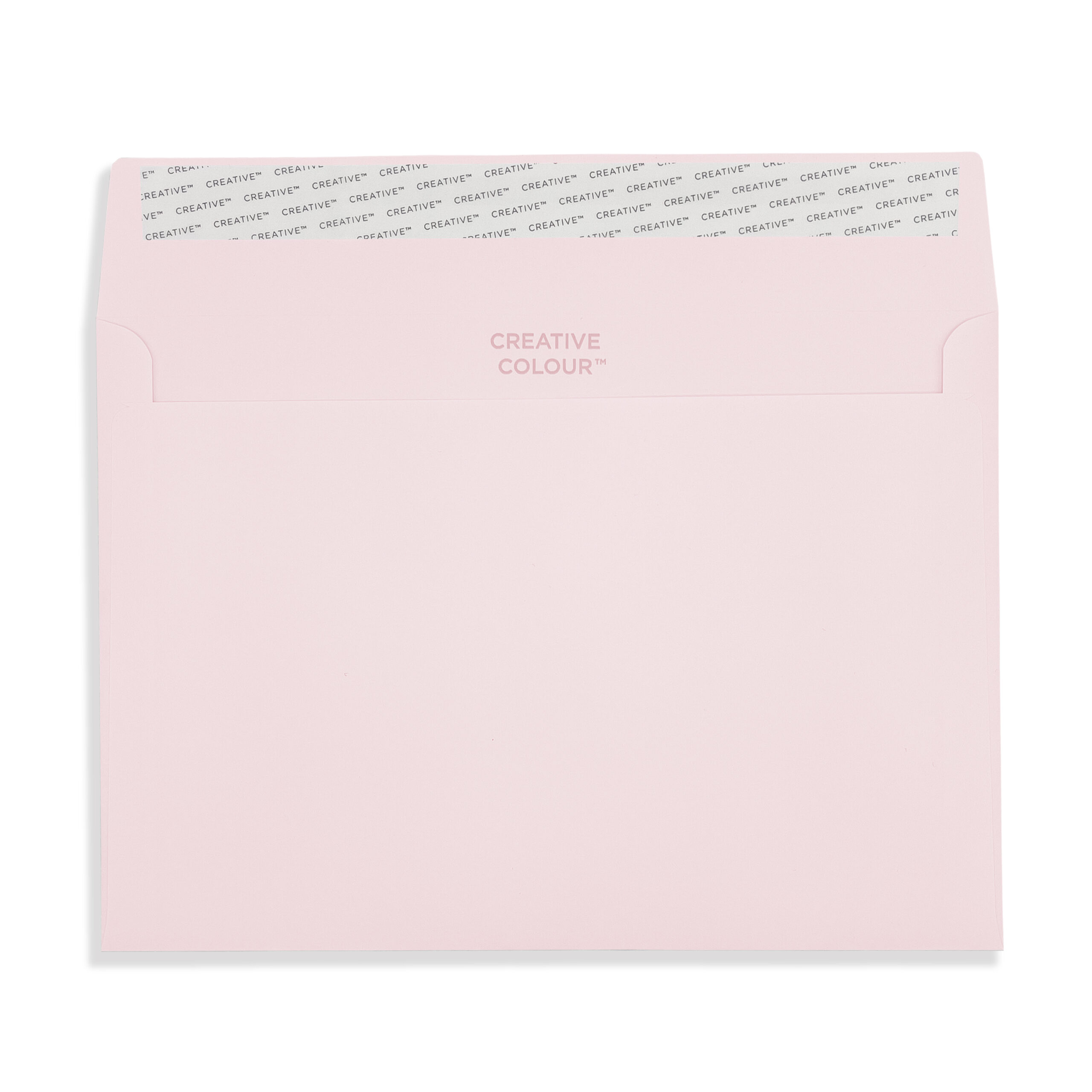 Baby Pink Peel and Seal Wallet Envelopes 120gsm Flap Open
