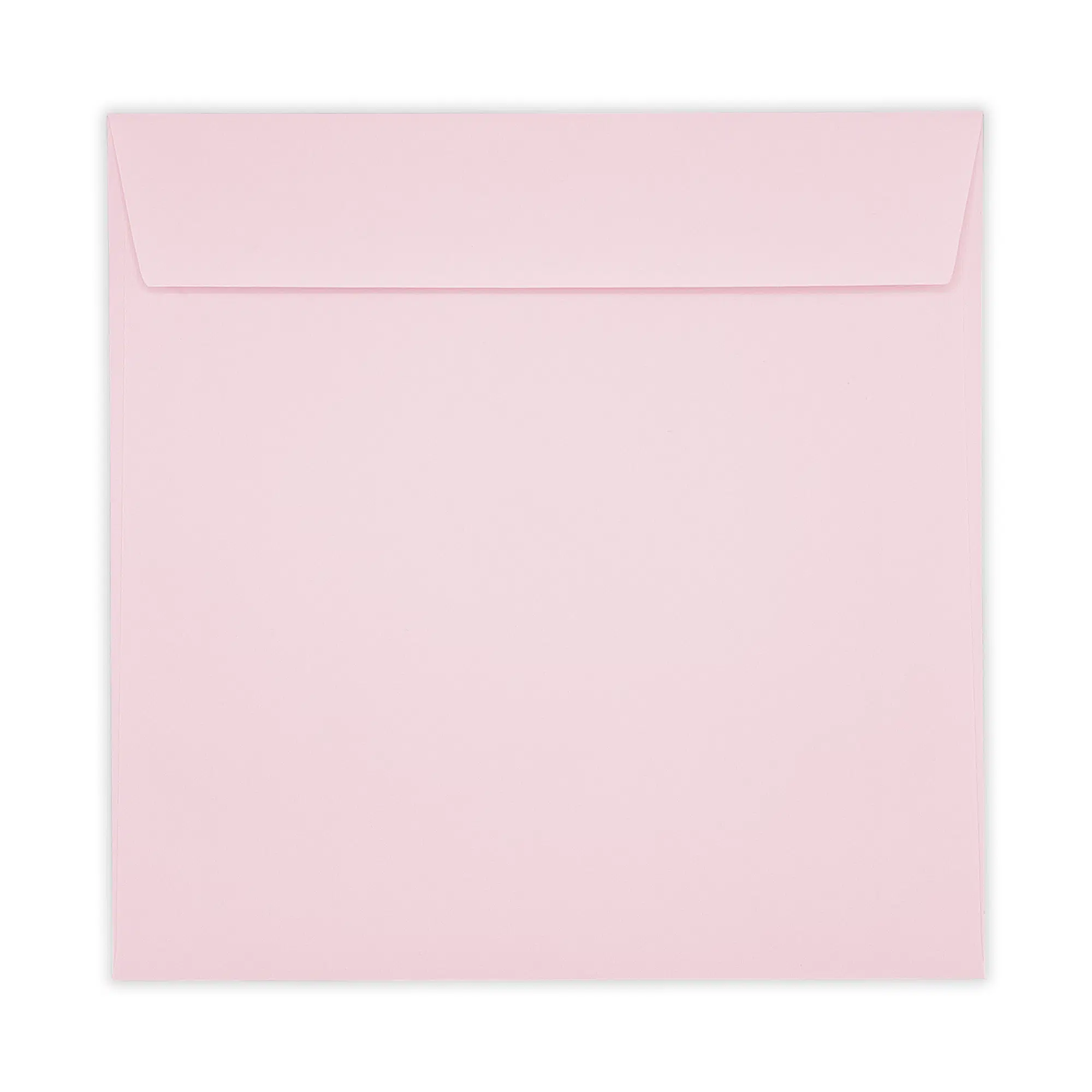 160mm Square Baby Pink Peel & Seal Wallet Envelopes (120gsm) 3 Baby Pink Square Peel and Seal Wallet Envelopes 120gsm Flap Closed