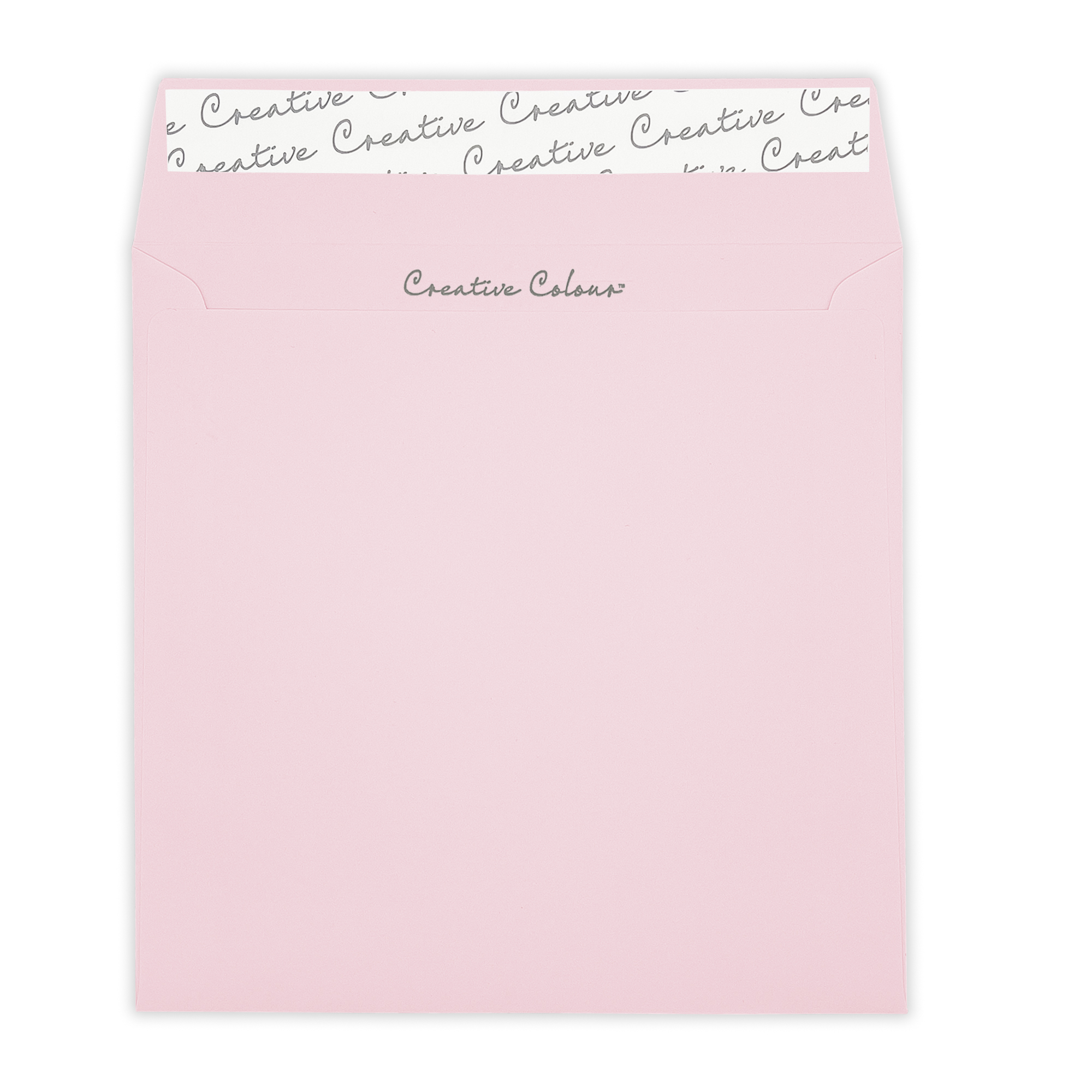 Baby Pink Square Peel and Seal Wallet Envelopes 120gsm Flap Open