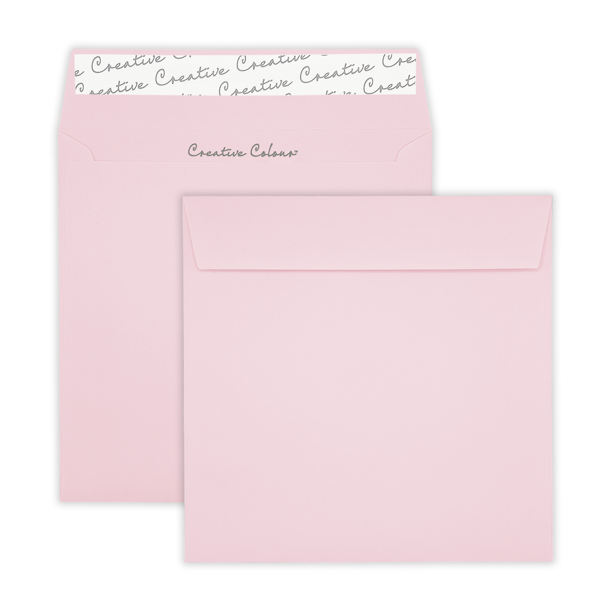 Baby Pink Square Peel and Seal Wallet Envelopes 120gsm