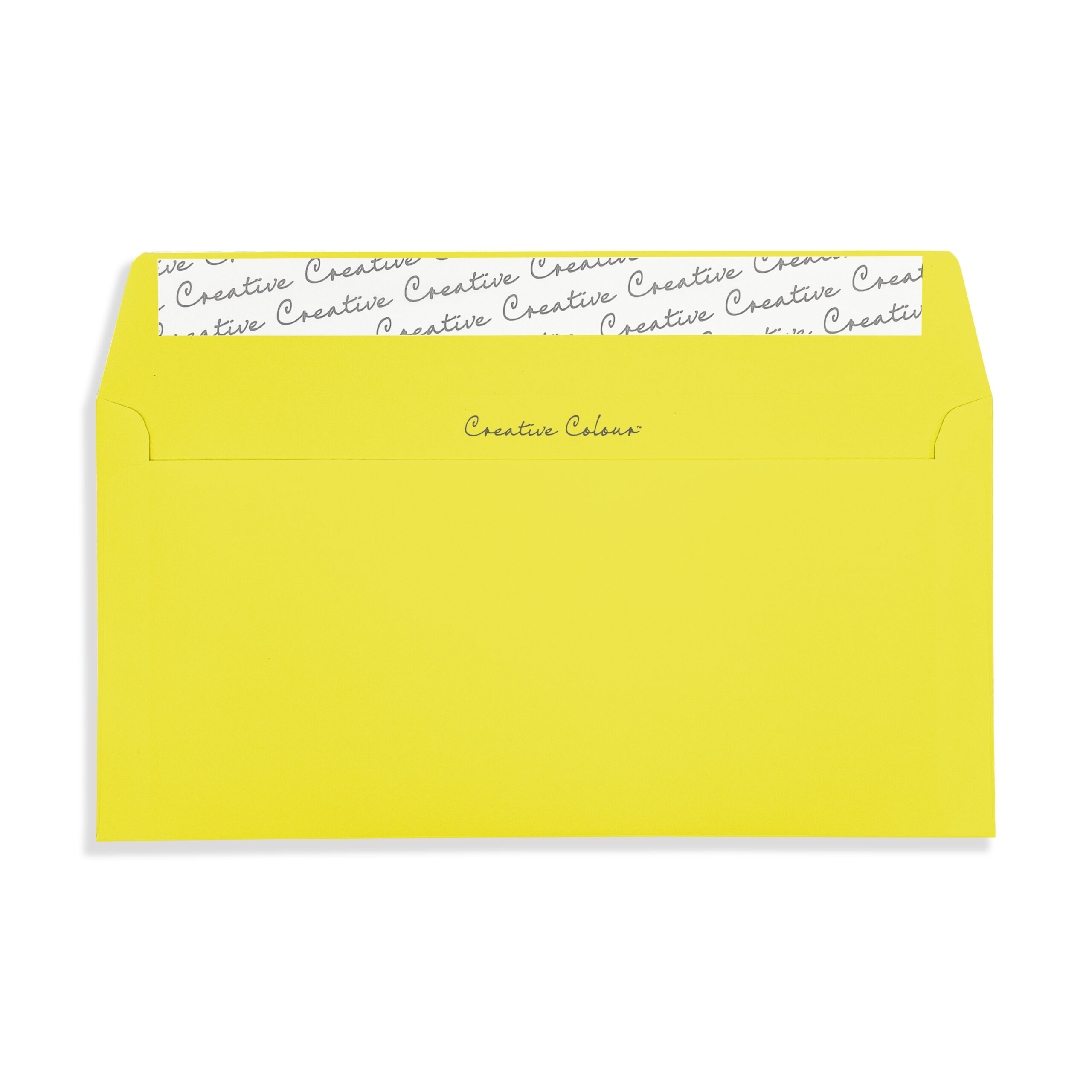 Banana Yellow DL Peel and Seal Wallet Envelopes 120gsm Flap Open