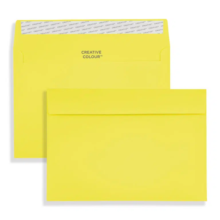 C6 Banana Yellow Peel & Seal Wallet Envelopes