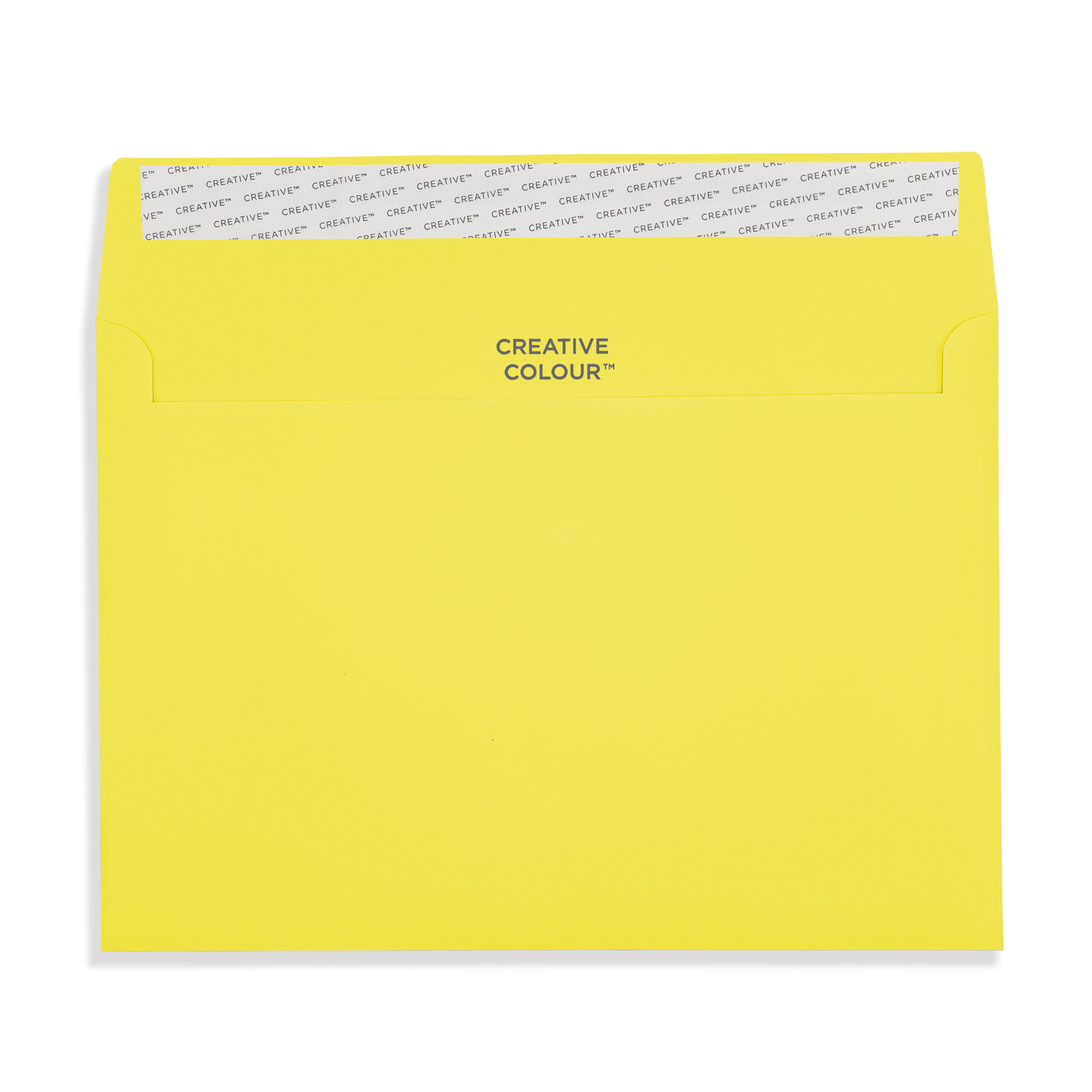 Banana Yellow Peel and Seal Wallet Envelopes 120gsm Flap Open