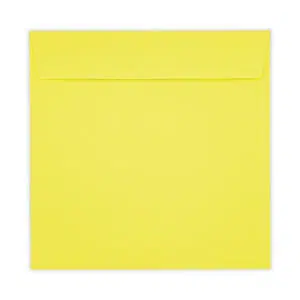 160mm Square Banana Yellow Peel & Seal Wallet Envelopes (120gsm) - View 3